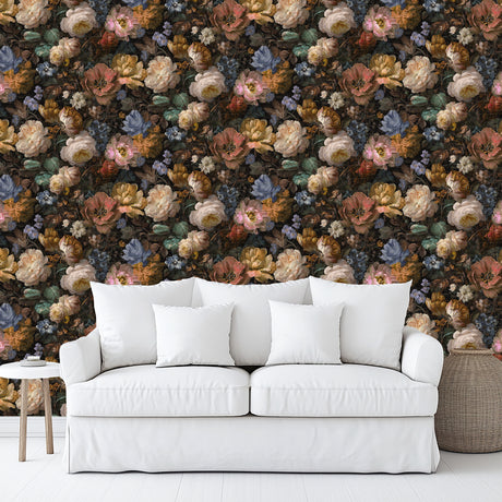 Veer Decor Vintage Floral Yellow Peel & Stick Wallpaper VRPS