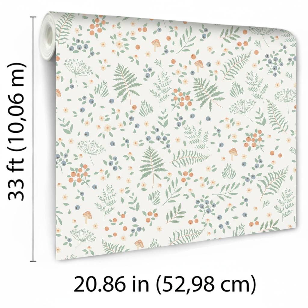 Veer Decor Bramble & Bloom Blue Wallpaper VRSD01-66