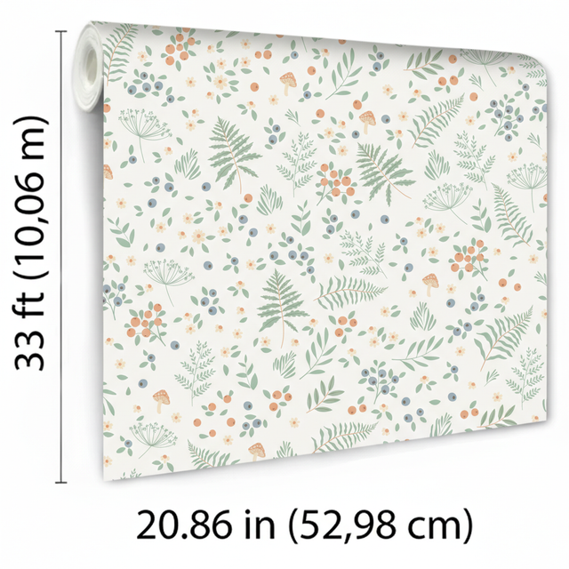 Veer Decor Bramble & Bloom Blue Wallpaper VRSD01-66