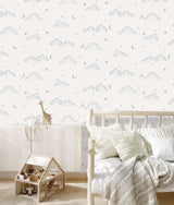Veer Decor Moonlit Mist White Wallpaper VRSD01-73