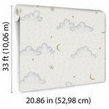Veer Decor Moonlit Mist White Wallpaper VRSD01-73