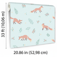 Veer Decor Fox and Fern Green Wallpaper VRSD04-64