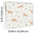 Veer Decor Fox and Fern White Wallpaper VRSD07-64