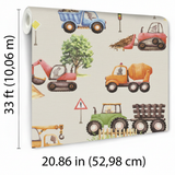 Veer Decor Little Builders Beige Wallpaper VRSD07-69