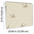 Veer Decor Sparrow Silhouettes Beige Wallpaper VRSD07-70