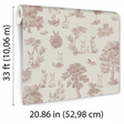 Veer Decor Cottontails Bunny Toile Red Wallpaper VRSD10-71