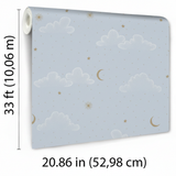 Veer Decor Moonlit Mist Blue Wallpaper VRSD21-73
