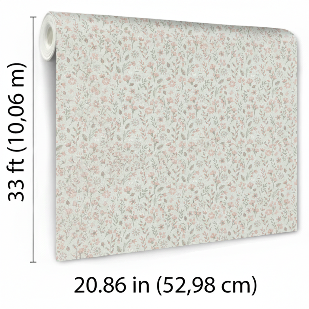 Veer Decor Blushed Meadow Green Wallpaper VRSD24-83