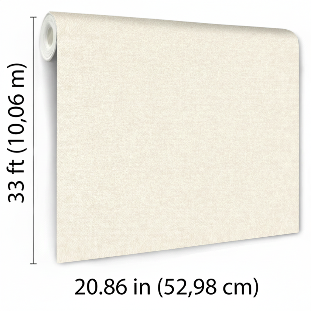 Veer Decor Faux Hemp Texture Cream Wallpaper VRTN00-290