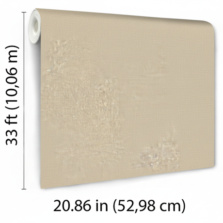 Veer Decor Faux Hemp Texture Warm Beige Wallpaper VRTN02-290