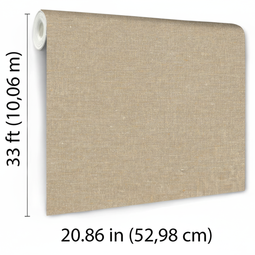 Veer Decor Faux Hemp Texture Taupe Wallpaper VRTN03-290