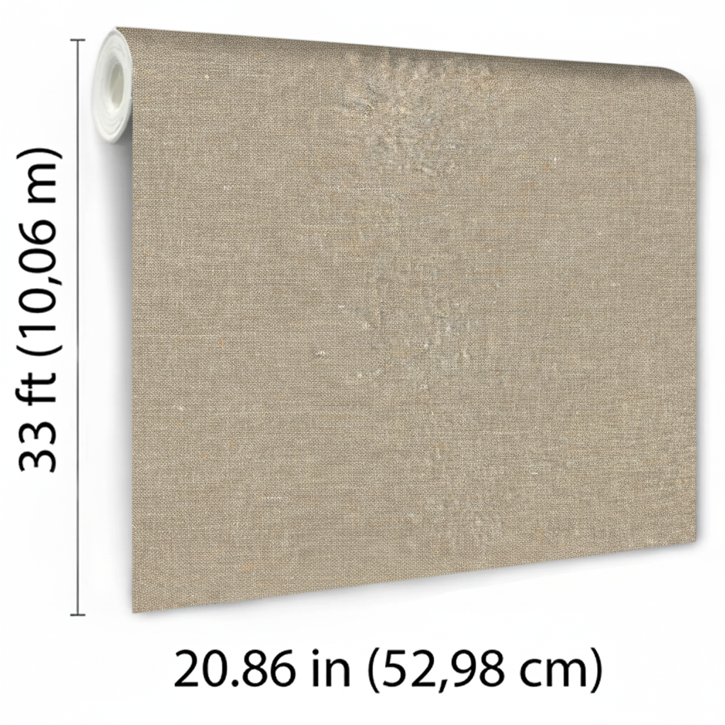 Veer Decor Faux Hemp Texture Warm Grey Wallpaper VRTN04-290