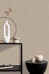 Veer Decor Faux Hemp Texture Warm Grey Wallpaper VRTN04-290
