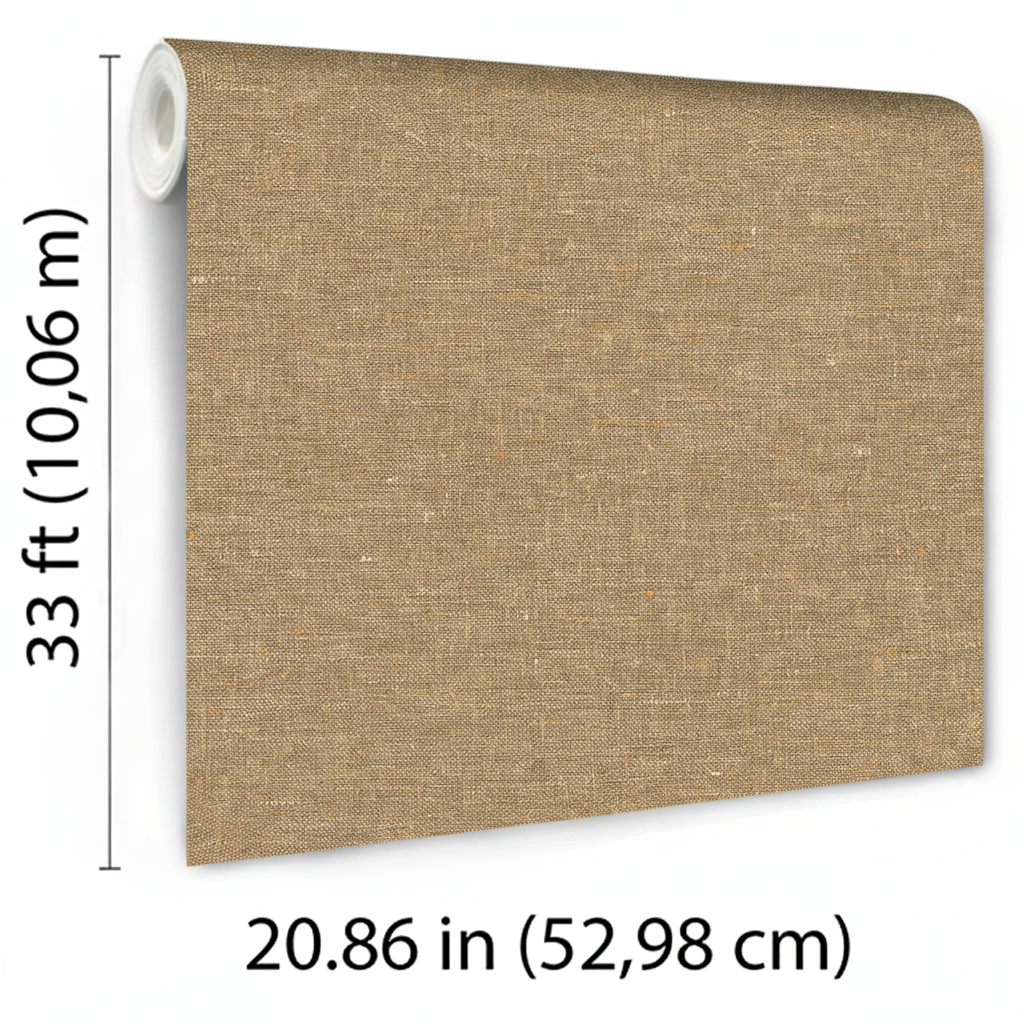 Veer Decor Faux Hemp Texture Ocher Wallpaper VRTN06-290