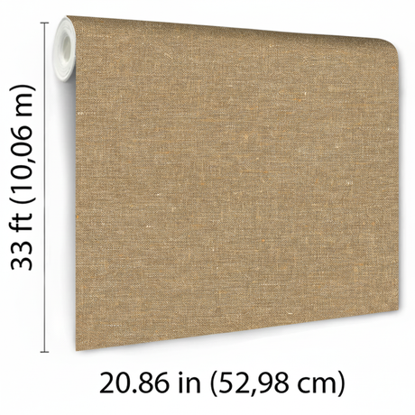 Veer Decor Faux Hemp Texture Ocher Wallpaper VRTN06-290
