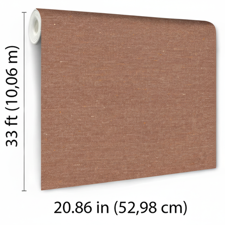 Veer Decor Faux Hemp Texture Terracotta Wallpaper VRTN09-290
