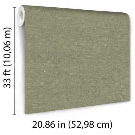 Veer Decor Faux Hemp Texture Oil Green Wallpaper VRTN10-290