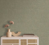 Veer Decor Faux Hemp Texture Oil Green Wallpaper VRTN10-290