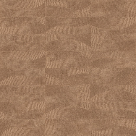 Veer Decor Terra Tide Geo Texture Imperial Browm Wallpaper V