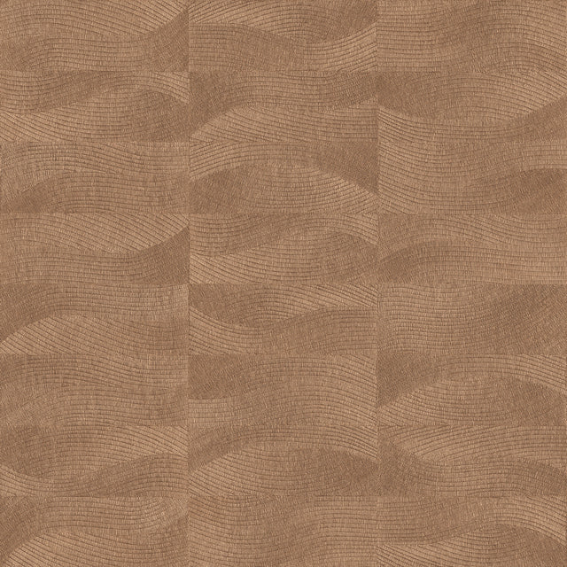 Veer Decor Terra Tide Geo Texture Imperial Browm Wallpaper V