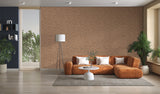 Veer Decor Terra Tide Geo Texture Imperial Browm Wallpaper V