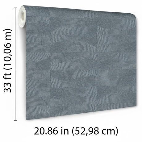 Veer Decor Terra Tide Geo Texture Blue Fusion Wallpaper VRTN