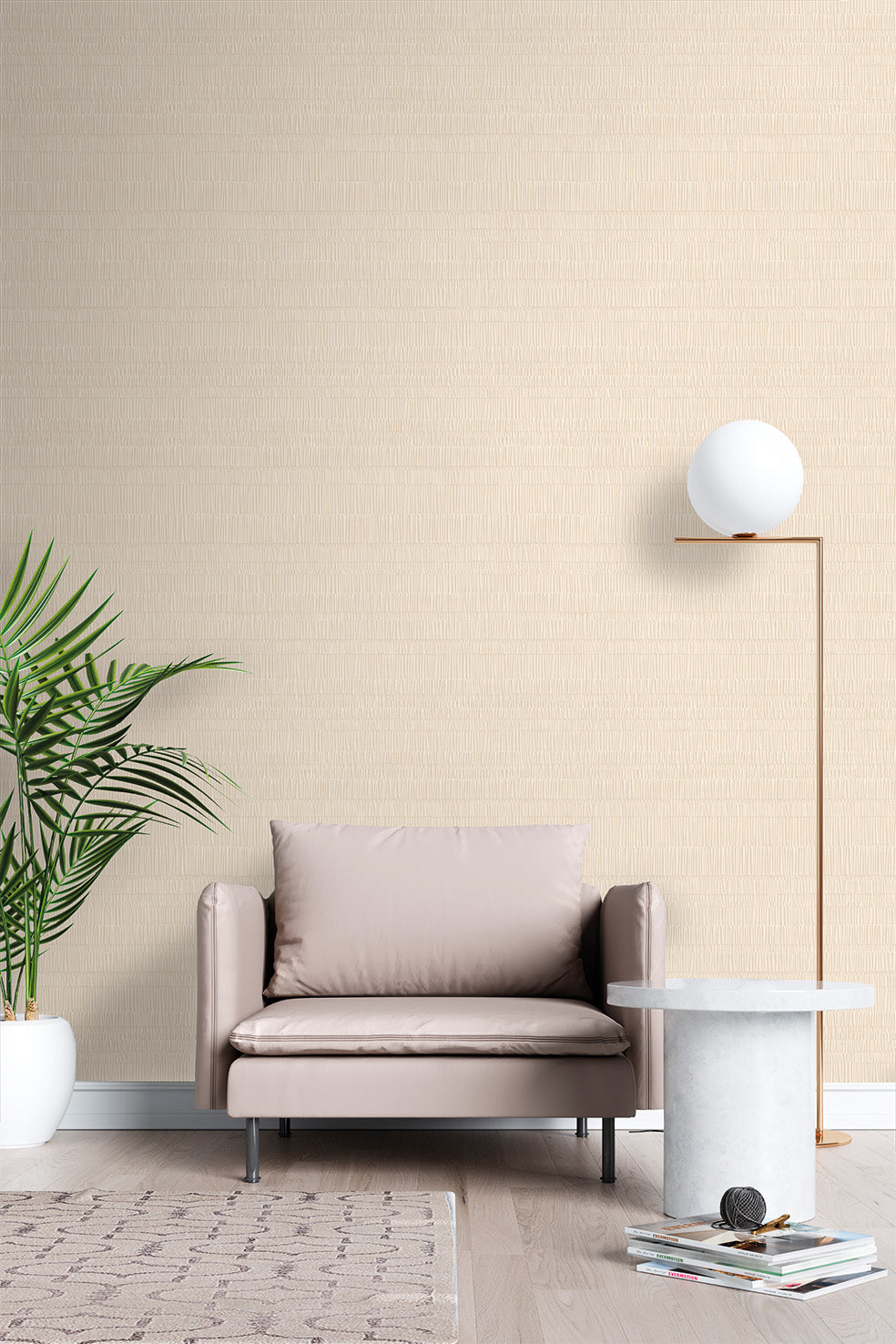 Veer Decor Pleated Origami Texture Beige Wallpaper VRTN30-29