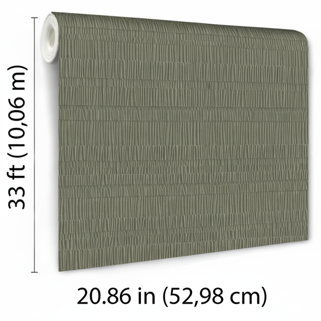Veer Decor Pleated Origami Texture Deep Green Wallpaper VRTN
