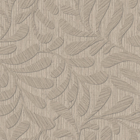 Veer Decor Carved Foliage Warm Grey Wallpaper VRTN51-290