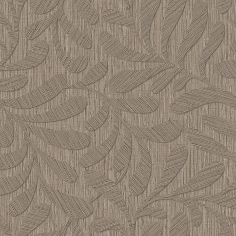 Veer Decor Carved Foliage Roasted Cashew Wallpaper VRTN52-29