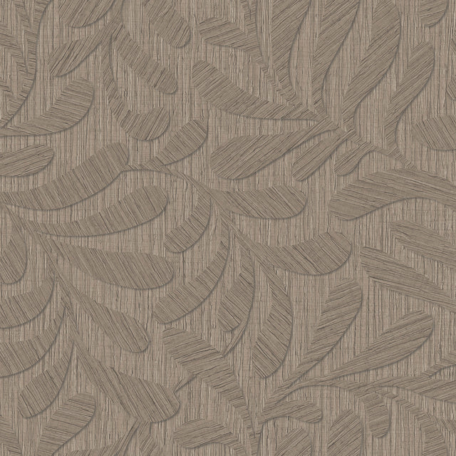 Veer Decor Carved Foliage Roasted Cashew Wallpaper VRTN52-29