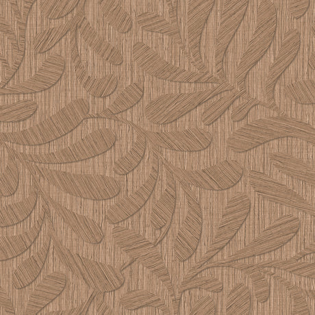 Veer Decor Carved Foliage Chestnut Wallpaper VRTN53-290