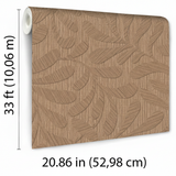 Veer Decor Carved Foliage Chestnut Wallpaper VRTN53-290