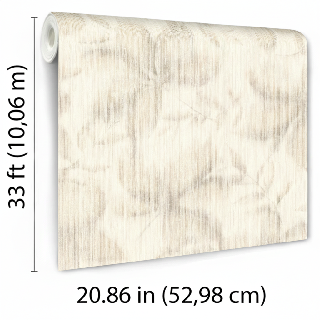 Veer Decor Vellum Leaf Cream Wallpaper VRTN60-290