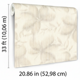 Veer Decor Vellum Leaf Cream Wallpaper VRTN60-290