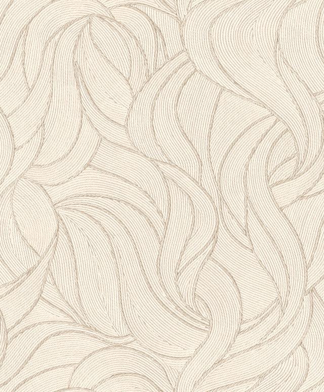 Veer Decor Woven Drift White Wallpaper VRTN70-290