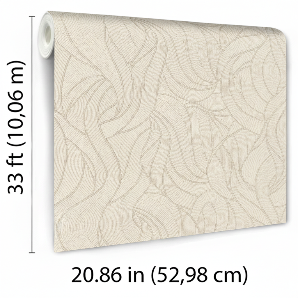 Veer Decor Woven Drift White Wallpaper VRTN70-290