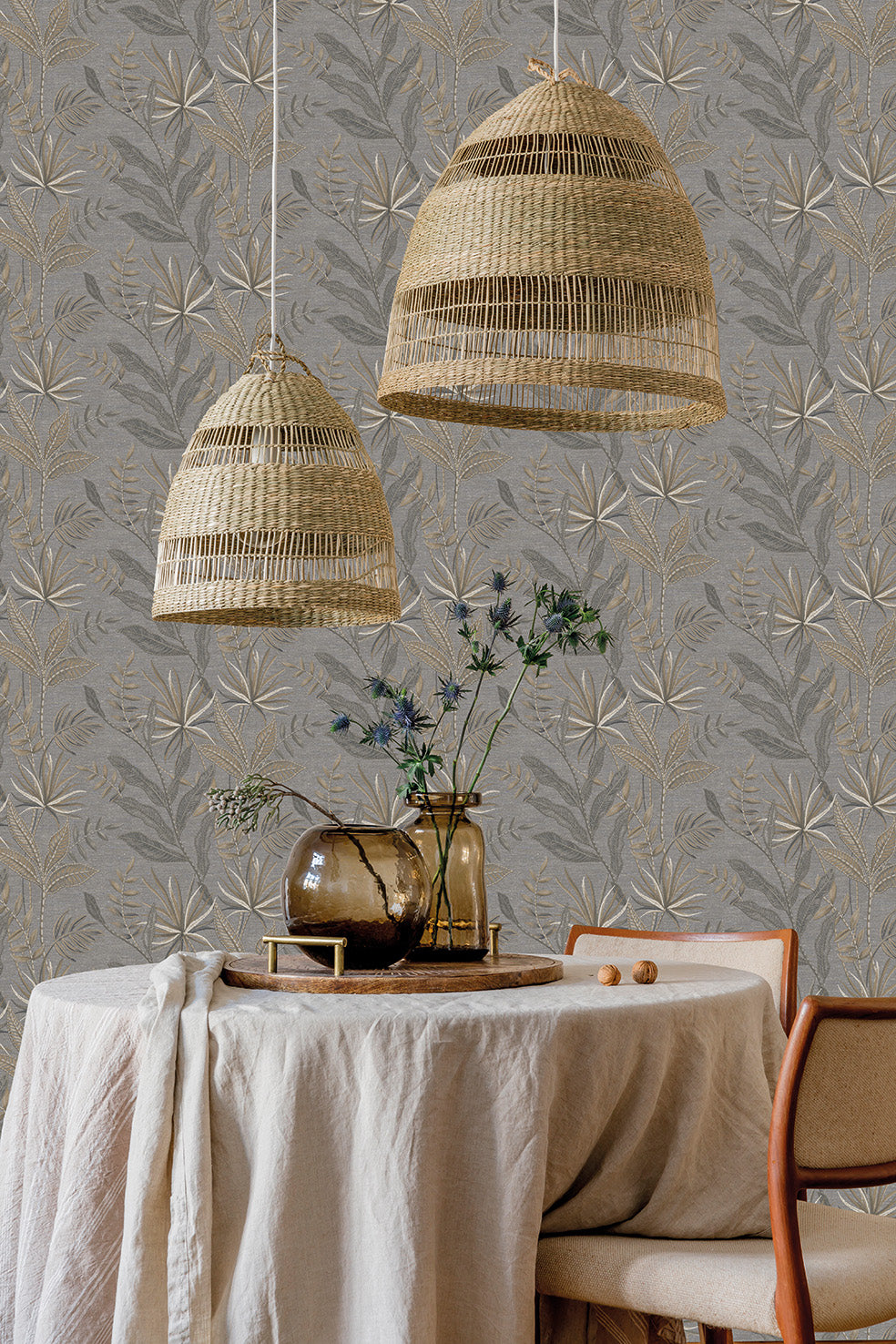 Veer Decor Stitched Skyrockey Grey Savannah VRTN84-290