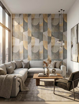 Veer Decor Abstract Arch Roasted Cashew Wallpaper Mural VRTN
