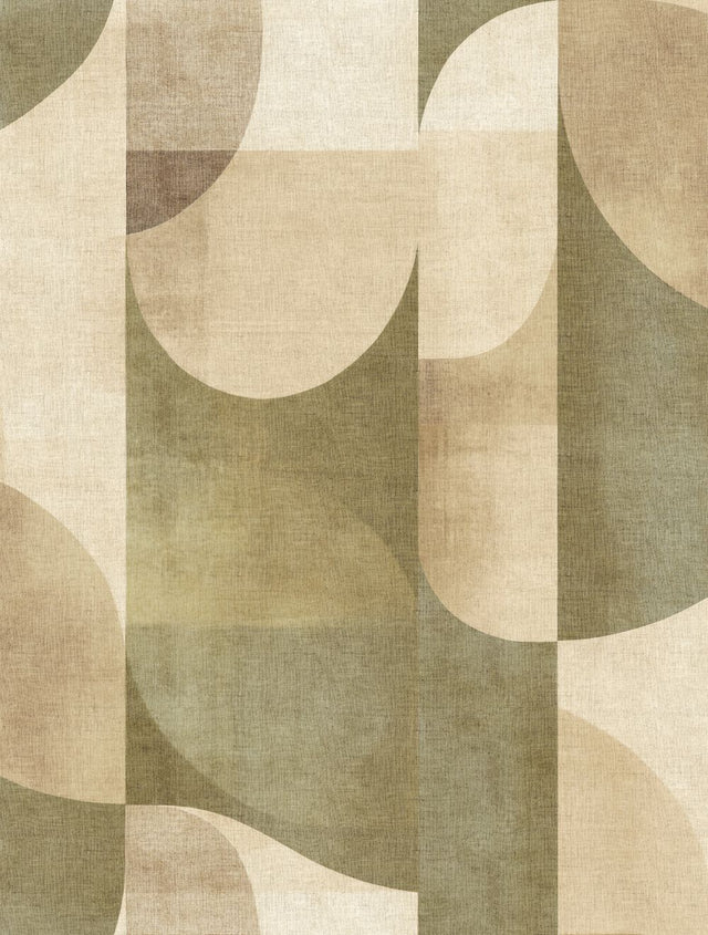 Veer Decor Abstract Arch Oil Green Wallpaper Mural VRTND94-2