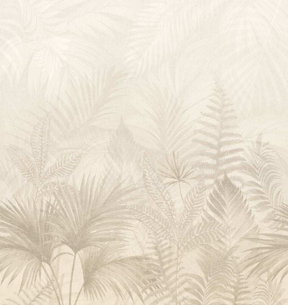 Veer Decor Linen Jungle Greige Wallpaper Mural VRTND95-290
