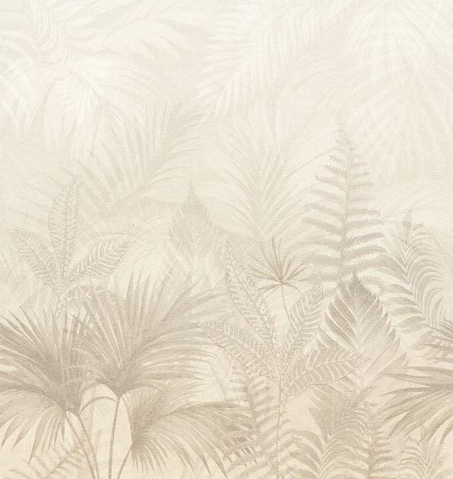 Veer Decor Linen Jungle Greige Wallpaper Mural VRTND95-290