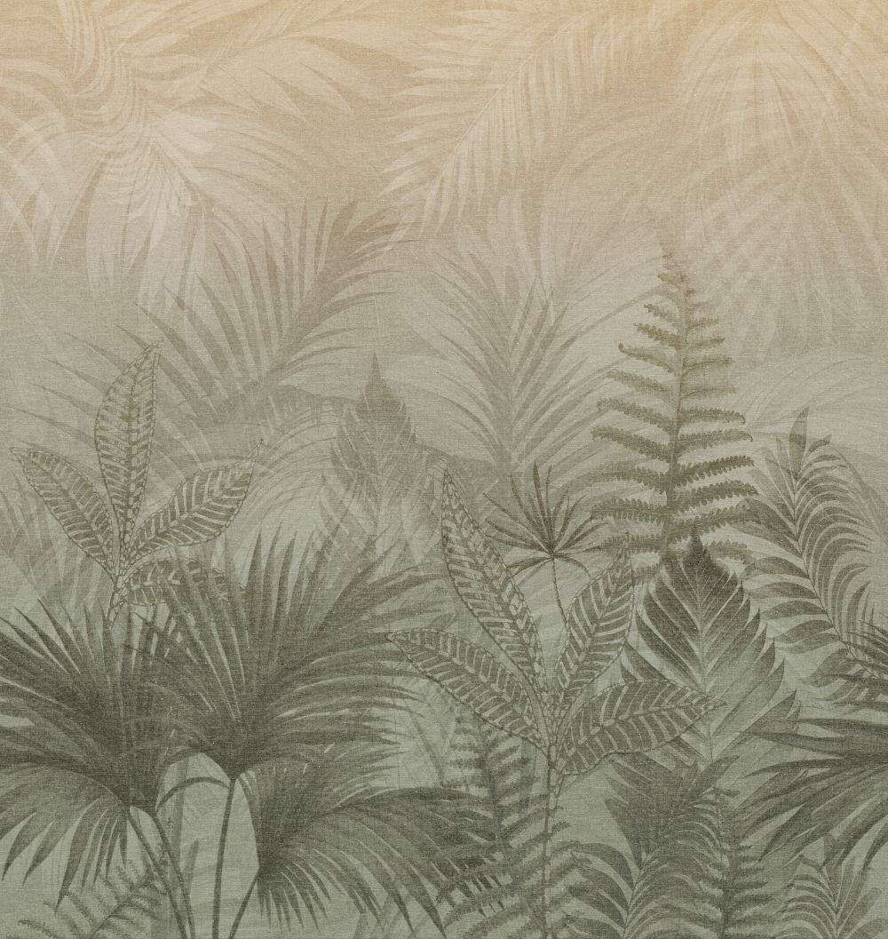 Veer Decor Linen Jungle Oil Green Wallpaper Mural VRTND96-29