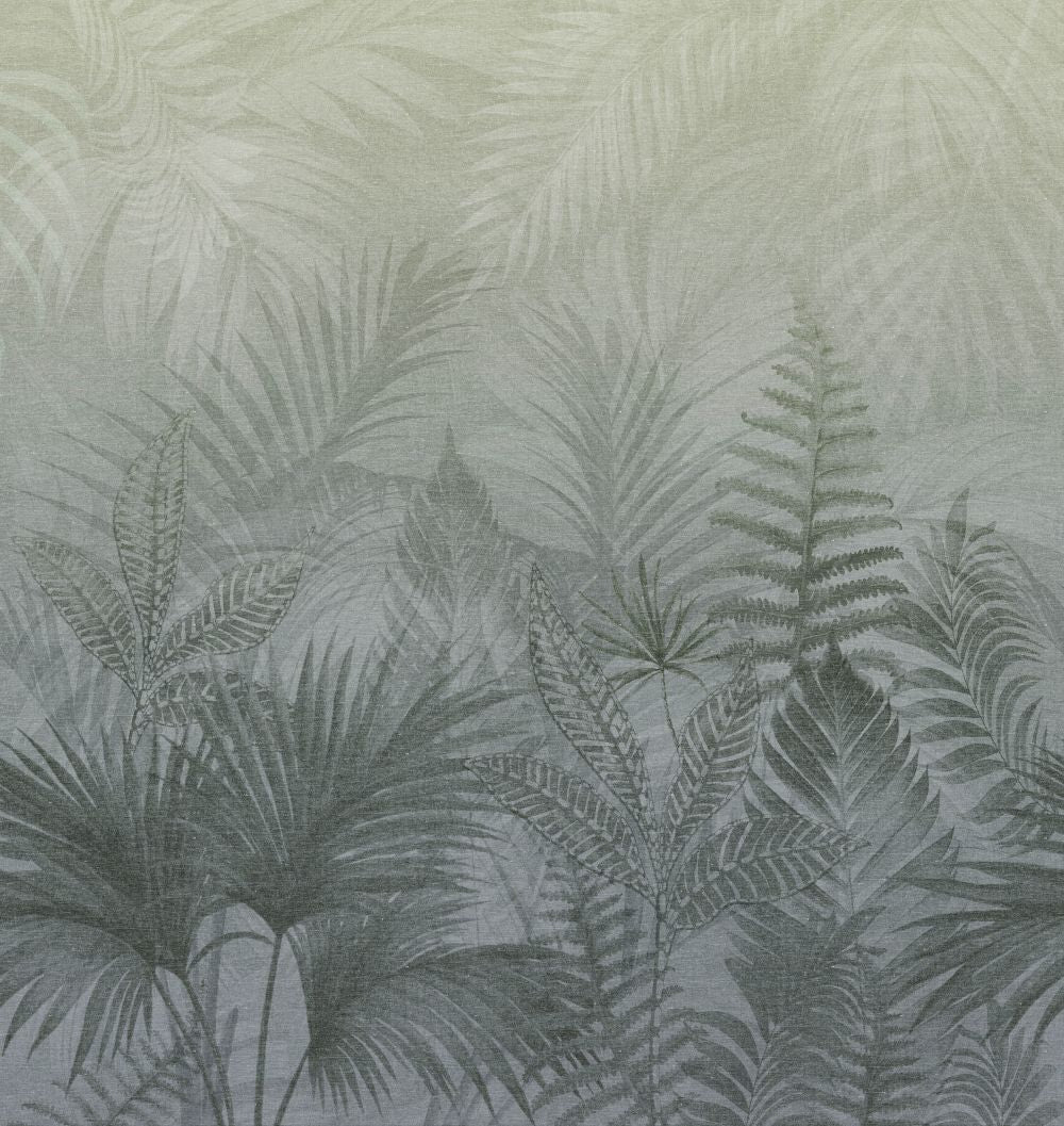 Veer Decor Linen Jungle Blue Fusion Wallpaper Mural VRTND97-