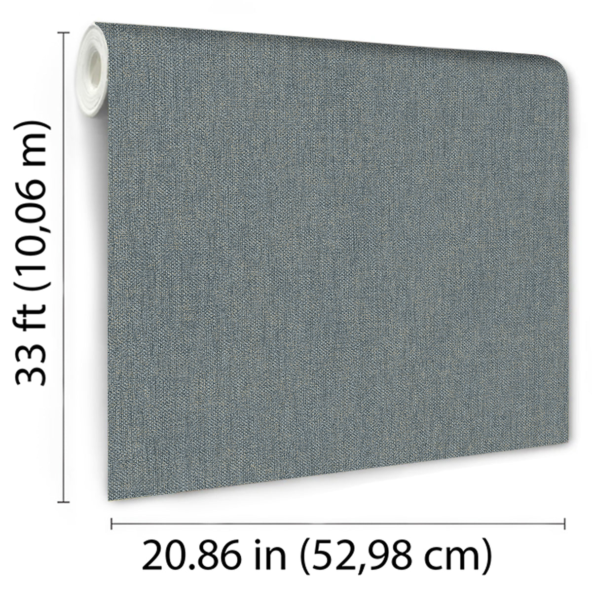 Veer Decor Lustre Linen Blue Wallpaper VRVE01-376