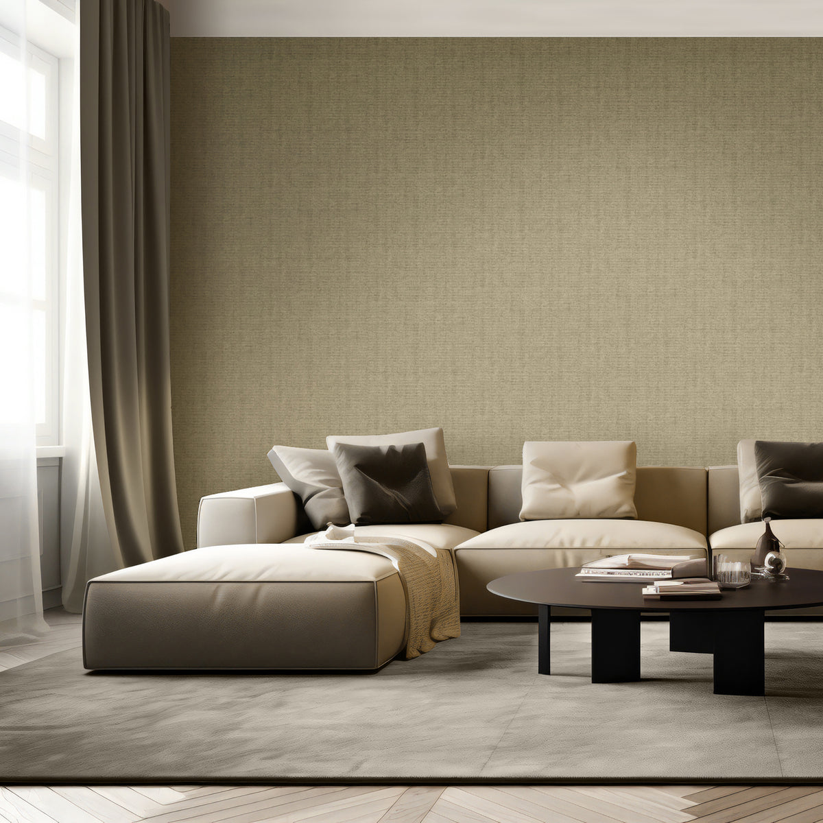 Veer Decor Lustre Linen Gold Wallpaper VRVE02-376