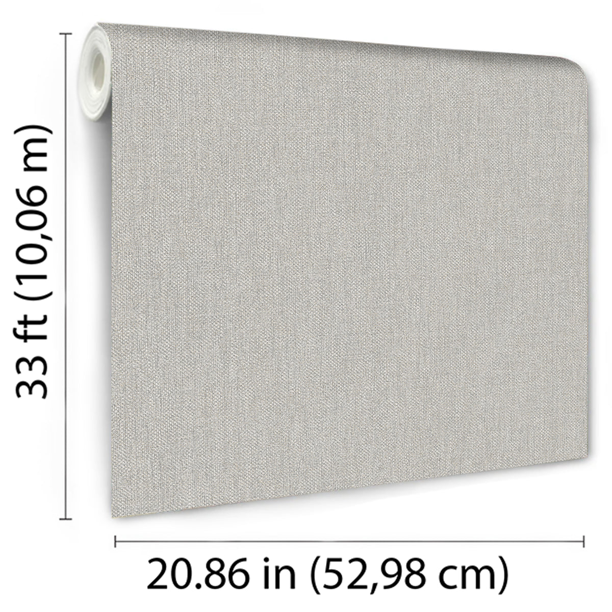 Veer Decor Lustre Linen Light Grey Wallpaper VRVE09-376