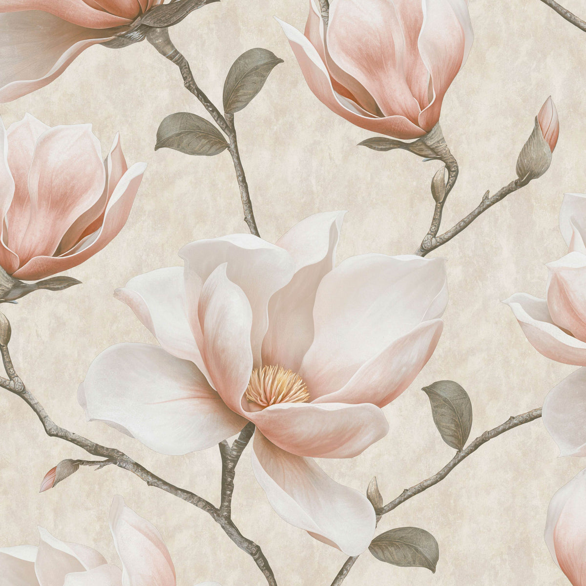 Veer Decor Grand Magnolia Orange Wallpaper VRVZ205-92