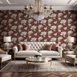 Veer Decor Grand Magnolia Red Wallpaper VRVZ210-92