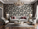 Veer Decor Grand Magnolia Black Wallpaper VRVZ219-92